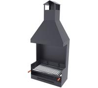 Barbecue bois et charbon - FM CALEFACCION - 60 cm - À poser ou à encastrer - Grille inox réglable