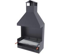 Barbecue bois et charbon - FM CALEFACCION - 80 cm - À poser ou à encastrer - Grille inox réglable
