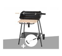 Barbecue charbon bergamo + brosse en t - somagic