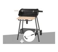 Barbecue charbon bergamo + brosse en t - somagic
