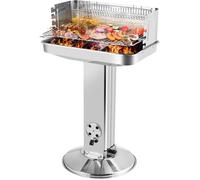 Barbecue charbon colonne de bois,Barbecue pour camping,avec grille de cuisson réglable en hauteur