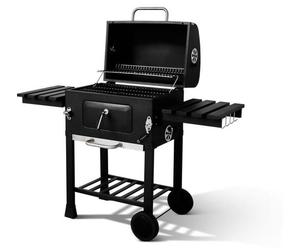 Barbecue Charbon Cookingbox Clark, Ventilation Réglable, Grille Fonte, Acier Inox, 122x50x108,5 cm