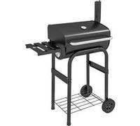 Outsunny Barbecue au charbon de bois chariot – étagères, roulettes, couvercle, thermomètre, cheminée