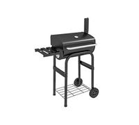 Outsunny Barbecue au charbon de bois chariot – étagères, roulettes, couvercle, thermomètre, cheminée