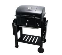 Barbecue Charbon de Bois avec Couvercle Hauteur de Braise Ajustable Grille de Cuisson XL 54x43 cm