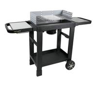 Barbecue Charbon De Bois Easy 60,Montage Rapide 10 Min Sans Vis Ni Outils,Allumage Facile,Cuve Fonte,Roues Renforcées,Tablettes La
