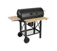 Alice's Garden - Barbecue américain charbon de bois - Serge noir - Smoker américain avec aérateurs. récupérateur de cendres. fumoir