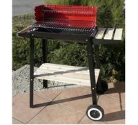 Barbecue charbon de bois - OUTIROR GROUPE - Rectangulaire - Métal - Bois - Charbon