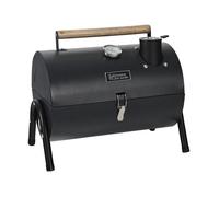 Barbecue charbon de bois portable ""Captain"" - 42 x 27 x 43 cm - Noir
