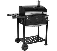 Royal Gourmet Barbecue à Charbon de Bois, Grill à Charbon 100 x 64,5 x 104,5 cm, Chariot à Barbecue avec Couvercle, Thermomètre et Poignée en Acier Inoxydable pour Camping, Jardin