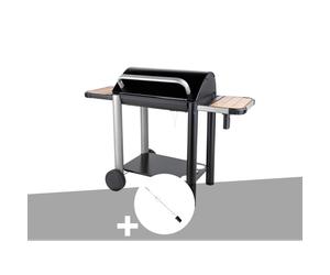 Barbecue charbon vulcano 3000 + kit tournebroche - somagic