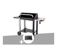 Barbecue charbon vulcano 3000 + malette 8 accessoires inox - somagic