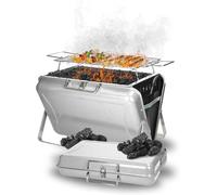 Barbecue coffre pour 4 personnes, mobile, pour le camping, les pique-niques, au charbon de bois