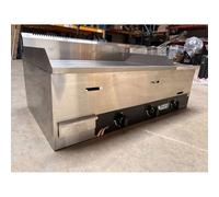 Barbecue combiné plancha et friteuse - LE BARBECUE GAULOIS - Inox - 3 brûleurs - 14400W - Gaz Butane/Propane
