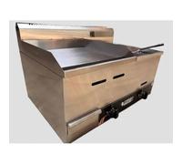 Barbecue combiné plancha et friteuse - LE BARBECUE GAULOIS - Inox - 9400W - 2 brûleurs - Gaz Butane/Propane