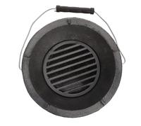 Barbecue de Camping au Charbon de Bois en Fonte Argenté | Plateau de Cuisson, Bords Polis, Courbe Lisse, Usage Pêche et Montagne, Accessoire Extérieur Style Aléatoire