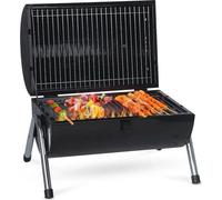Barbecue de table compact au charbon de bois, portable, noir