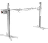 Barbecue d'extérieur - Support de grille électrique - Acier inoxydable, hauteur réglable, pour feu de camp, camping, jardin, terrasse - Argent