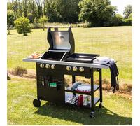 Barbecue duo au gaz VESUVIO - 3 brûleurs + plancha 3 brûleurs