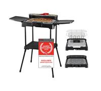 Barbecue électrique 2 en 1 | Barbecue de table et barbecue sur pied | Régulateur de chaleur en continu | 2200 W