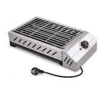 Barbecue électrique 2500W inox, gril de table réglable 50-300°C