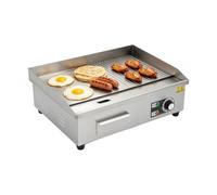 Barbecue électrique 3000 W, barbecue de table, surface de cuisson combinée | Bac récupérateur de graisse extensible de 0,5 l, surface lisse et rainurée, pour viande, légumes, œufs, collations