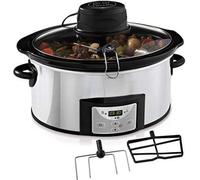 Barbecue électrique à cuisson lente avec minuterie pour 4 personnes