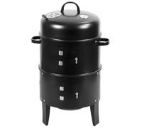 Barbecue électrique avec grille en fonte d'aluminium, Barbecue sur pieds avec couvercle et thermomètre intégré, eBBQ avec grande surface de cuisson lisse 3 en 1 cuisinière à charbon de bois