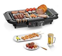 Barbecue électrique de table - RUSSBOY - 2000 W - Grille antiadhésive - Sans fumée - Intérieur/extérieur - 48x35,5x10 cm