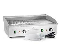 Klarstein Barbecue électrique Grillmeile 4400 – 2x2200 W – Plaque de cuisson nervurée inox