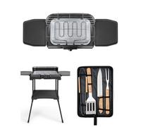 Barbecue Électrique - LIVOO - 2200W - Surface de cuisson 39,5 x 24 cm - Thermostat ajustable