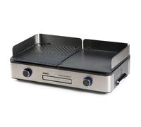DOMO Barbecue électrique posable DO9259G 2200 W - 2 zones de cuisson, thermostat réglable