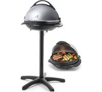 SENYA Barbecue Électrique 2 en 1 sur Pied et sur Table, Plaque en Fonte d’aluminium, Couvercle Détachable, 2200W, SYCK-G043, Gris