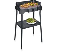 Severin Barbecue électrique sur pieds PG 8594 – 2000 W, 38 x 22 cm, thermostat réglable – Noir