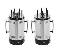 Barbecue électrique vertical avec 5/6 brochettes | rôtissoire automatique 1000 W | Sans fumée et sain | Pour les repas de famille ou la restauration commerciale | Acier inoxydable | Facile à nettoyer