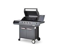 - Barbecue Emma Gun Metal 4 Feux + 1 Side - FlexiGrill - Surface de cuisson 64 x 41,5 cm - 15,1 kW