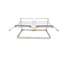 Barbecue encastrable Grille et support Vesta pour cheminée ou barbecue Grand Modèle Double