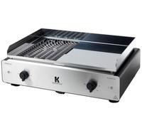 Barbecue et plancha électrique Krampouz Duo K GECIO2OA 3500 W Argent