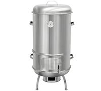 Barbecue fumoir, modes de cuisson 3 en 1, baril et couvercle amovibles, plateau à charbon et support, rôti à suspendre pour volaille entière, brochette circulaire pour viande