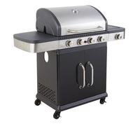 Cook'in Garden – Barbecue à gaz Fidgi 4 – 4 brûleurs inox, plancha et réchaud latéral