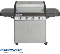 Barbecue gaz CAMPINGAZ 4 Séries Classic LXS inox noir 4 brûleurs sur chariot, 78x45 cm