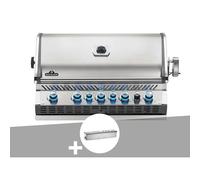 Barbecue gaz encastrable Prestige Pro 665 inox 5 brûleurs + Boîtier de fumage - Napoléon