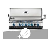 Barbecue gaz encastrable Prestige Pro 665 inox 5 brûleurs + Brosse brûleur - Napoléon