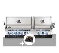 Barbecue gaz encastrable Prestige Pro 825 inox 4 brûleurs + Plateau charbon - Napoléon