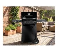 Barbecue gaz Freestyle 365 noir 3 brûleurs et 1 réchaud latéral, avec porte et brûleurs inox - Napoléon