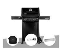 Barbecue gaz Freestyle 365 noir 3 brûleurs + Housse de protection + Rôtissoire + Boitier de fumage - Napoléon