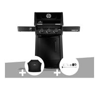 Barbecue gaz Freestyle 365 noir 3 brûleurs + Housse de protection + Rôtissoire - Napoléon
