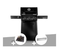 Barbecue gaz Freestyle 365 noir 3 brûleurs + Plateau charbon + Boitier de fumage - Napoléon