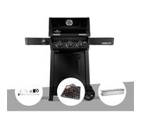 Barbecue gaz Freestyle 365 noir 3 brûleurs + Rôtissoire + Plateau charbon + Boitier de fumage - Napoléon