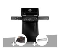 Barbecue gaz Freestyle 365 noir PRO 3 brûleurs + 1 bruleur sizzle zone + Plateau charbon + Boitier de fumage - Napoléon
